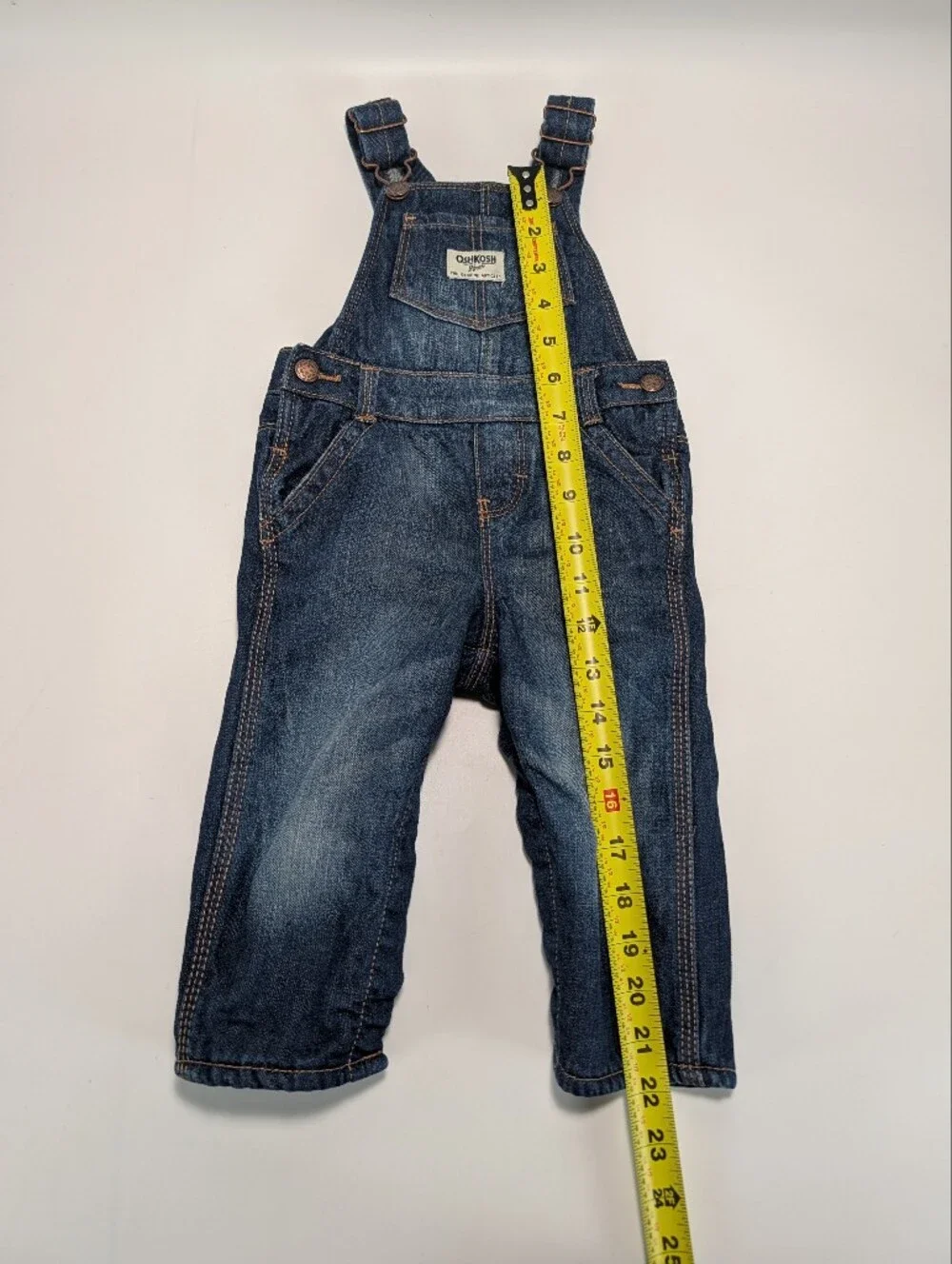 OshKosh B'gosh Fleece Lined Denim Vestback Overalls